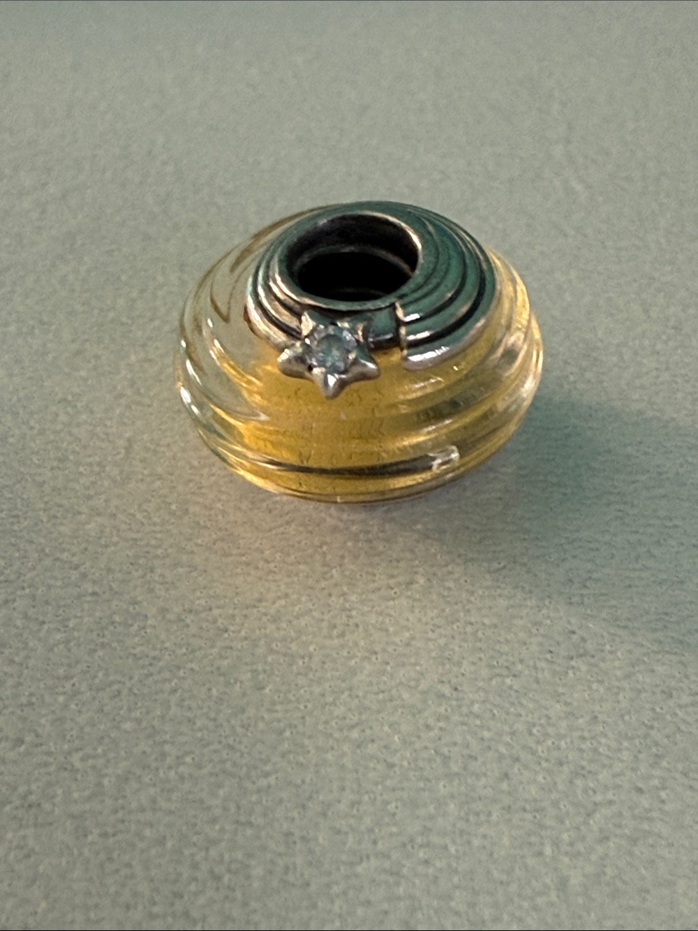 Pandora Yellow Glass Star Accent Bead
